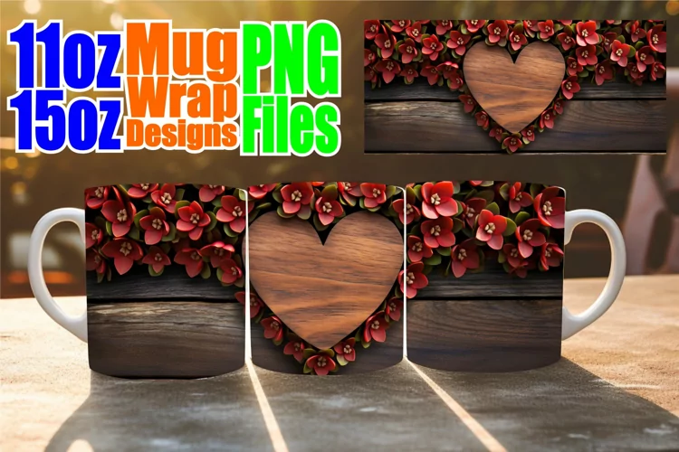 Love in 3D Mug Wrap - Valentine's Edition