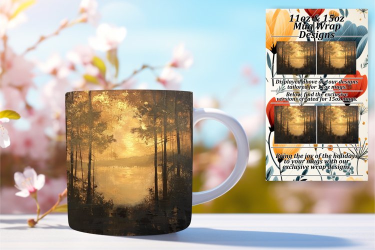Scenic Pattern Mug Designs: Sublimation - Spring