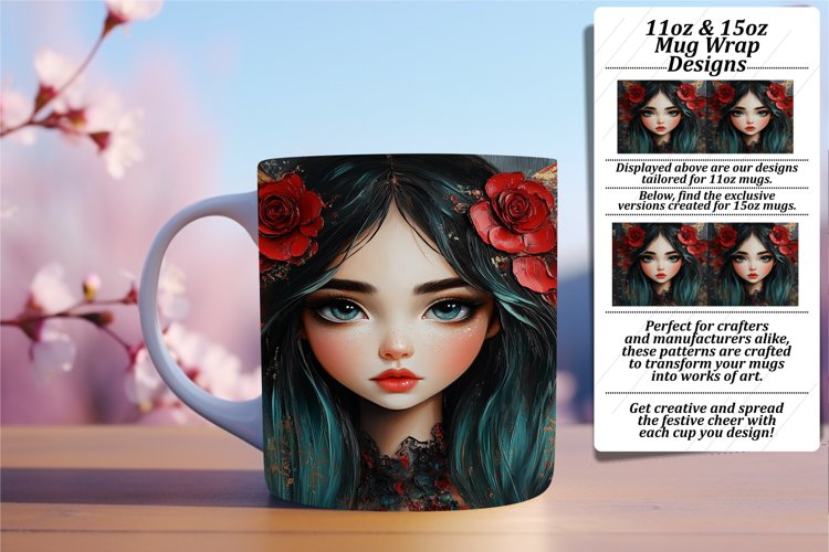 Joyful 15oz Mug Wrap Png Template , Fairy