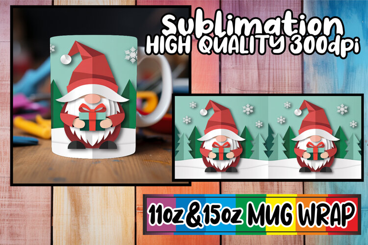 Charming vibes sublimation print wrap, Gnomes example image 1