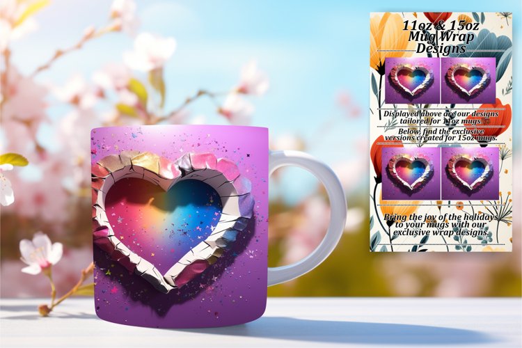 Love-Inspired 3D Heart Mug Cover