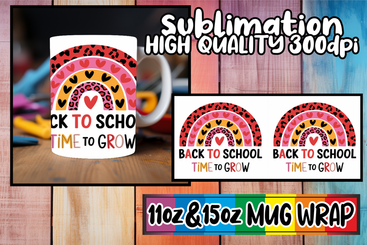 Colorful days sublimation print wrap, Back To School