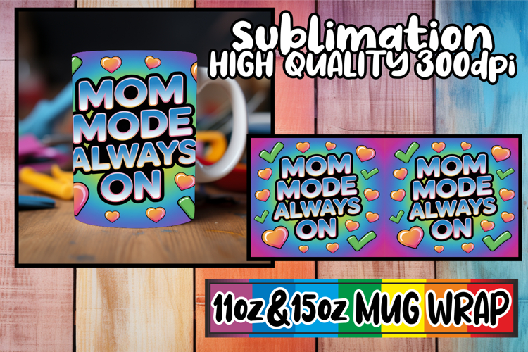 Bright smiles 11oz 15oz mug wrap, Mothers Day