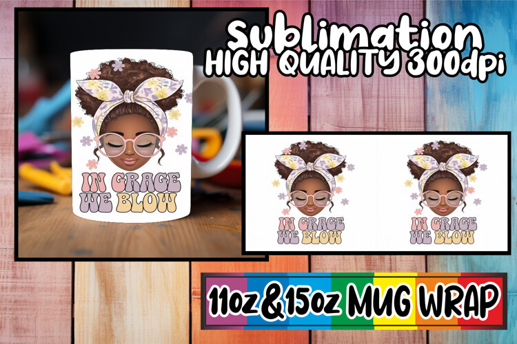 Blissful nights sublimation print wrap, Praying Woman example image 1