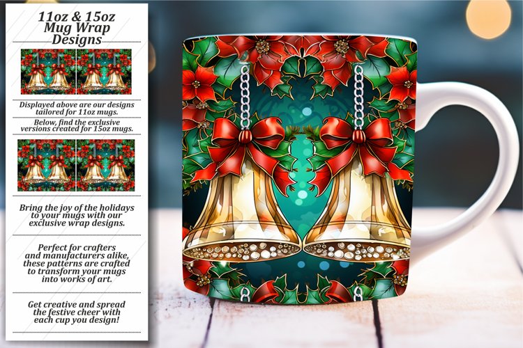 Festive Glass Pattern Mug Sublimation example image 1