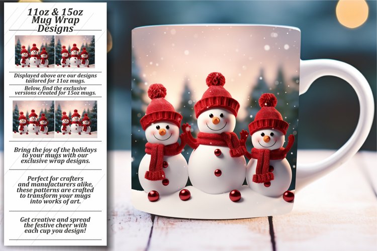 Vibrant Xmas Delights: Sublimation Holiday Mug Design example image 1