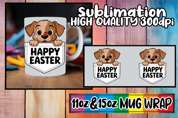 Enchanted days 11oz 15oz sublimation wrap, Easter Animals