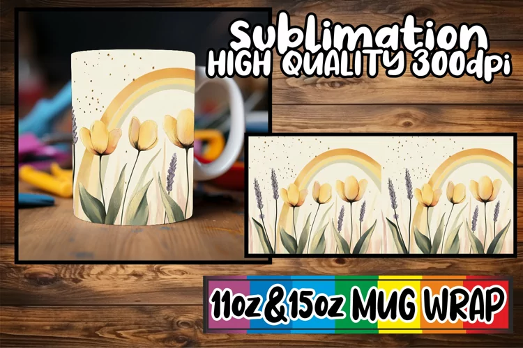 Radiant evenings 11oz 15oz sublimation wrap, Flower