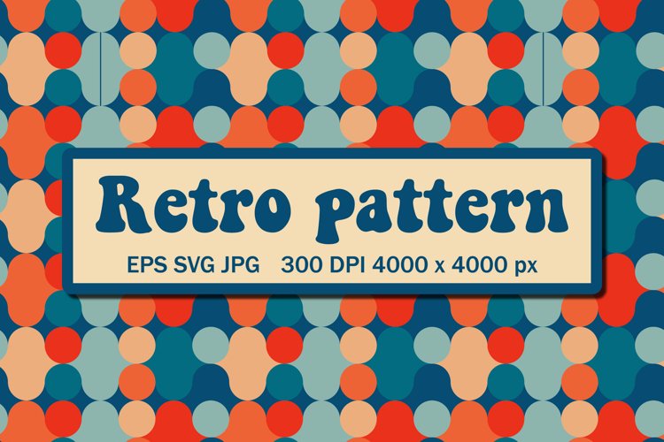 pattern with circles in 70s style