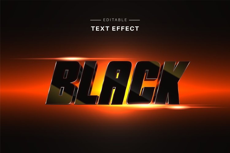 Editable Text Effect for Illustrator. Vector Graphic styles example image 1