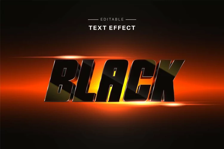 Editable Text Effect for Illustrator. Vector Graphic styles