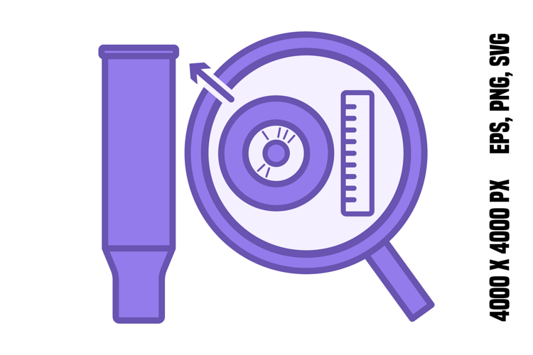 Purple Forensic Ballistic Shell Analysis Icon