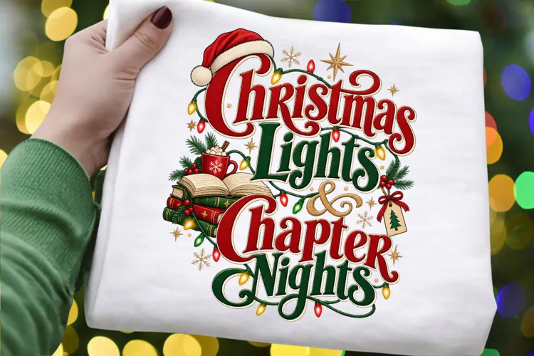 Christmas Lights & Chapter Nights Christmas Book Lover