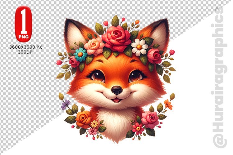 Cute Fox Clipart Image 4