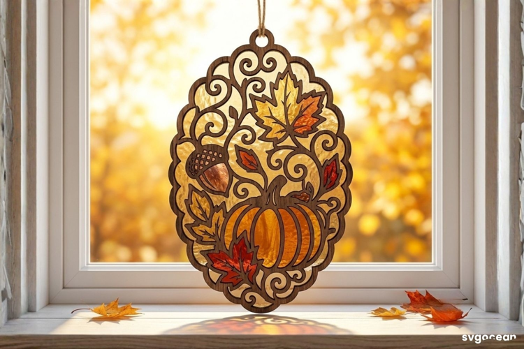 Fall Suncatcher Laser Cut | Window Decor | Glowforge