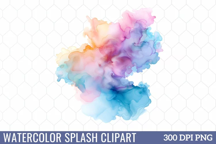 Watercolor Splashes Clipart