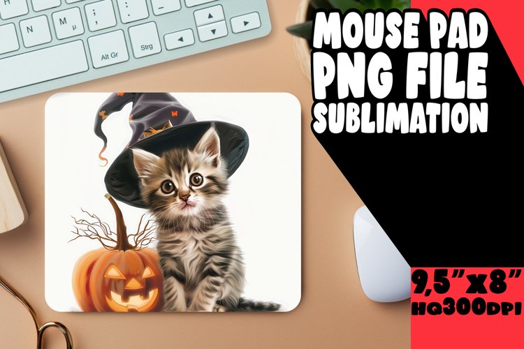 Spooky Pumpkin Animal Mouse Pad PNG