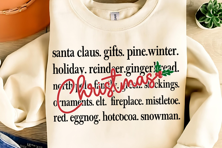Christmas Words Svg Image 3