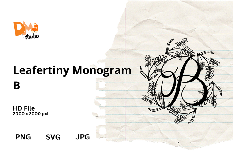 Floral Monogram Letter Svg Image 13