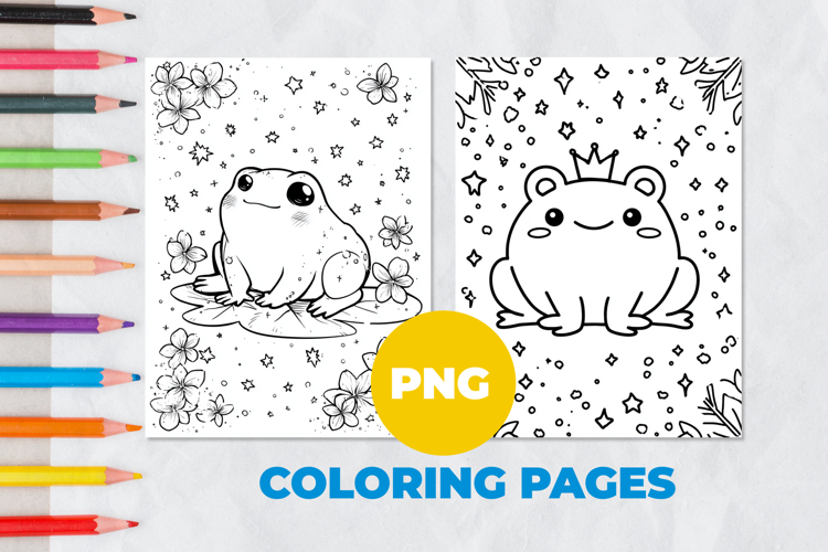 Cute frog Coloring Pages | Coloring book