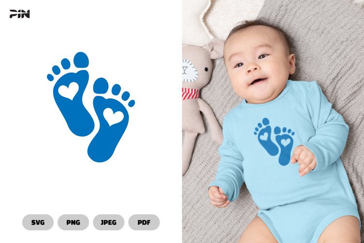 Baby Footprint SVGs Image 20