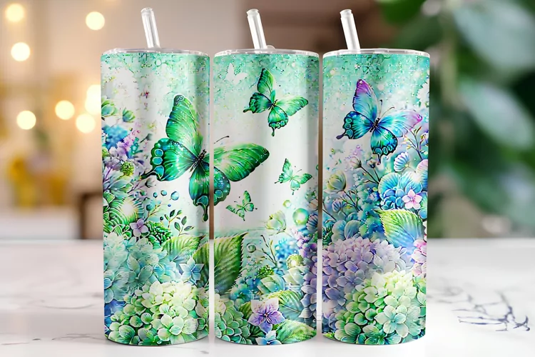 Butterflies Tumbler Wrap | Sublimation | Tumblers