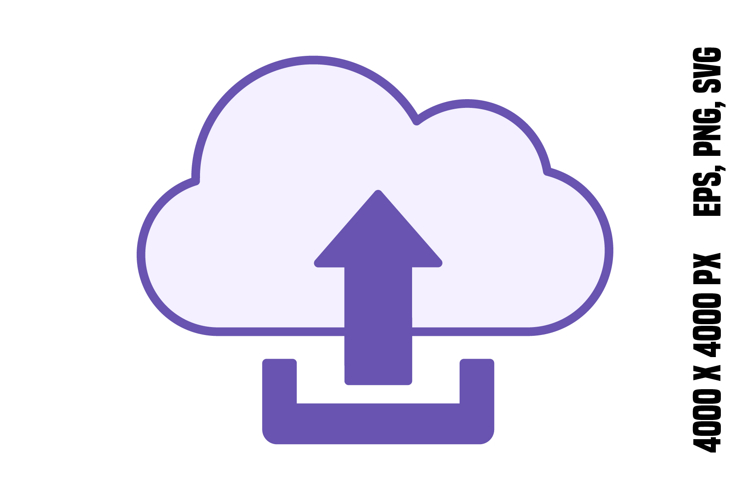 Colored Cloud Upload Icon