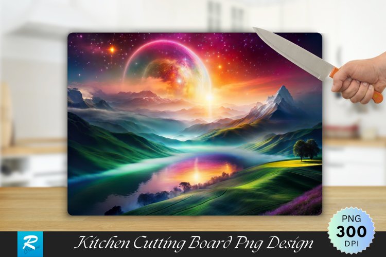Landscape Cutting Board Sublimation Design example image 1