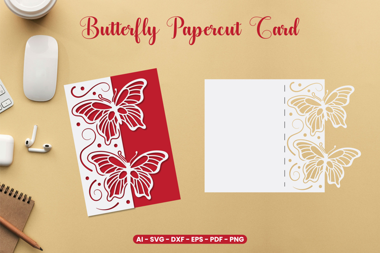 Butterfly Papercut Card SVG