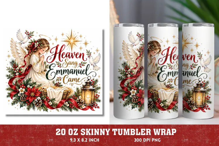 Light of the World 20oz Tumbler Wrap, Christian Christmas Na