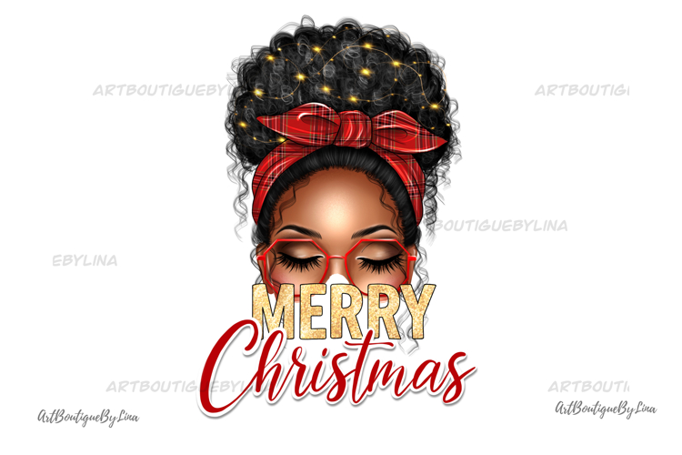 Afro Hair Holiday Woman Clipart
