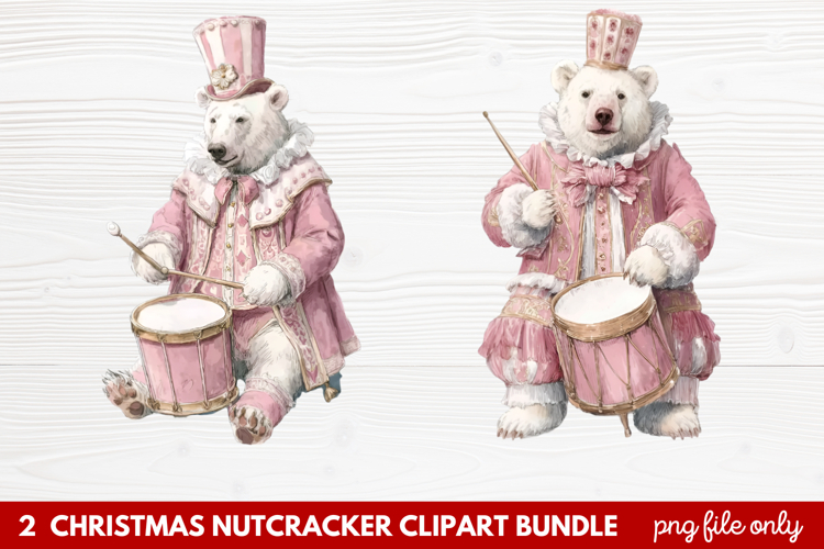 2 Christmas Nutcracker Clipart | Festive Holiday Nutcracker