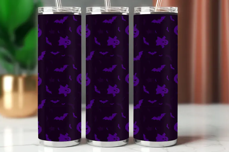 Halloween Tumbler Wrap Seamless Pattern