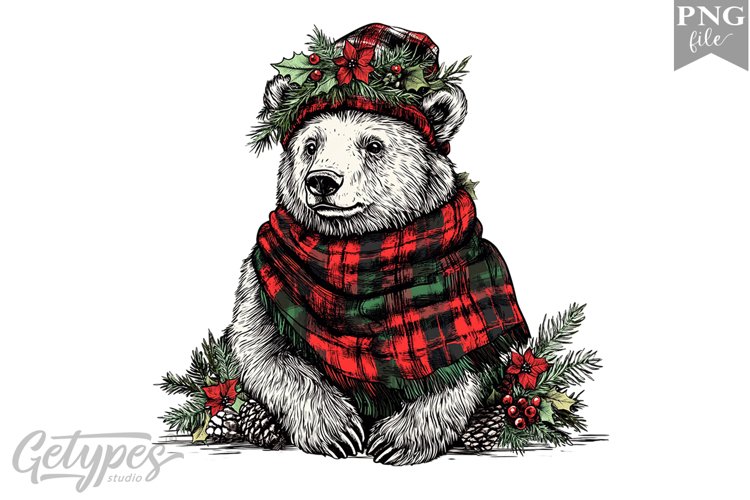 Christmas Bear Clipart Image 24
