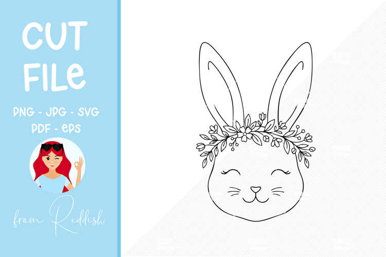 Easter SVG Line Art Cut File