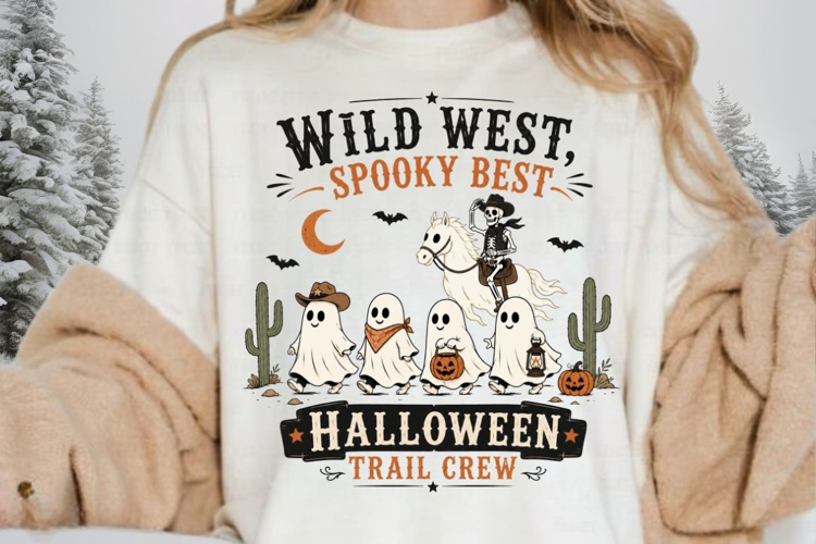 Wild West Spooky Best PNG Sublimation Design - Halloween