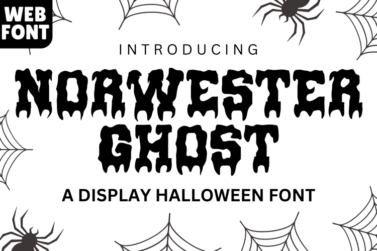 Norwester Ghost - Haunted Varsity Font