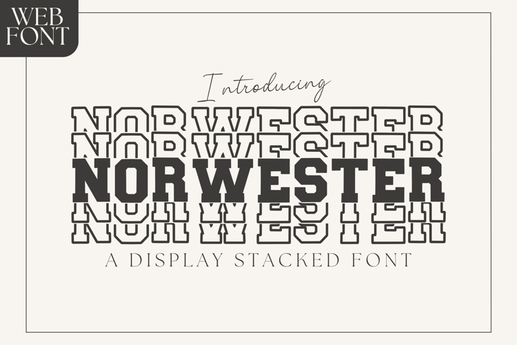Norwester Stacked - Bold Varsity Block Font