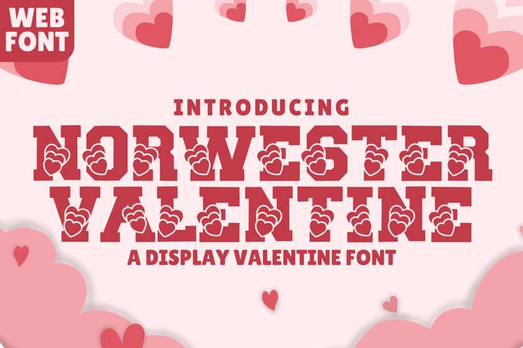 Norwester Valentine - Bold Varsity Love Font