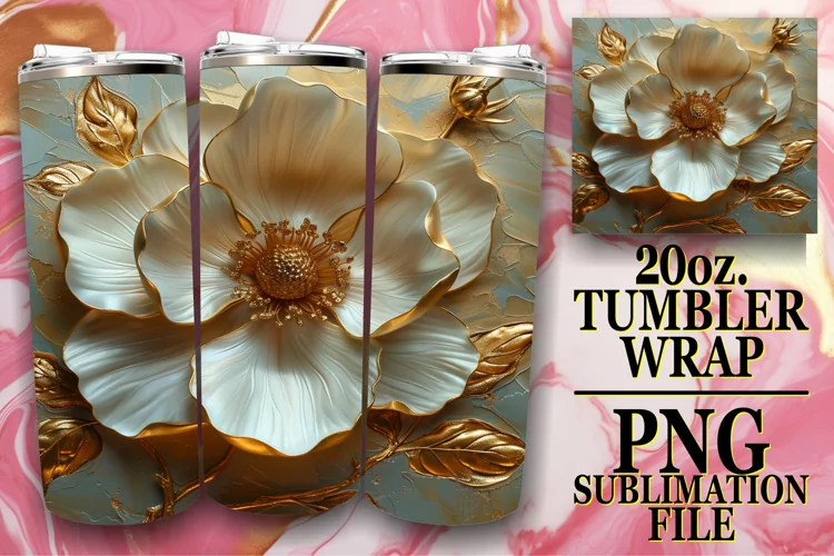 Blossoming Beauty: Sublimation 20oz Tumbler