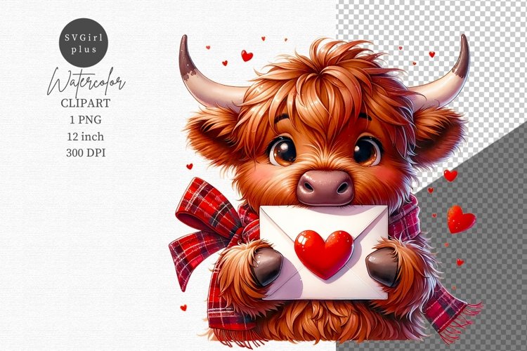 Valentines day, Highland calf, example image 1