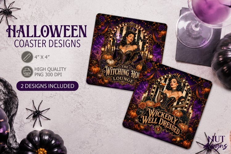 Halloween Glamour Coaster Carnival Witch Circus