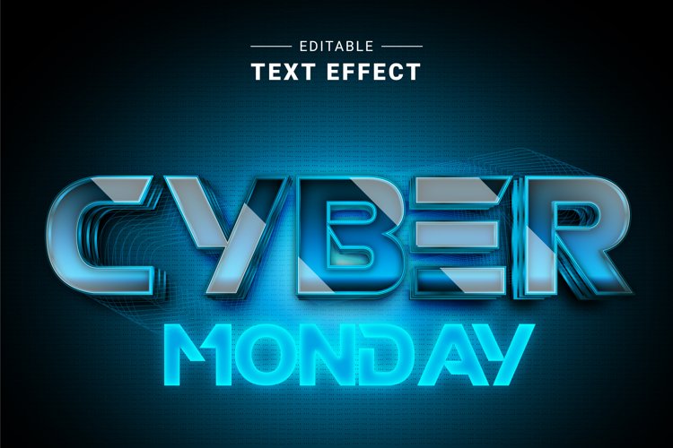 Editable Text Effect for Illustrator. Vector Graphic styles example image 1