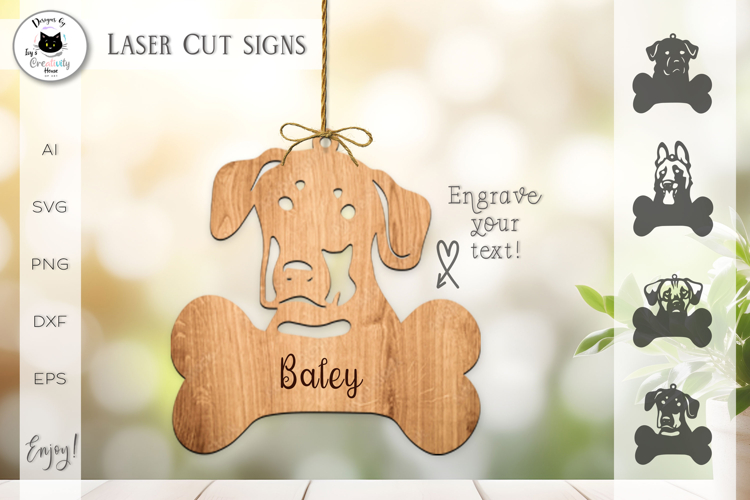 Personalized Dog Signs Laser Cut SVG Vol.1