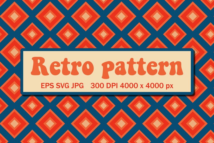 Retro pattern with triangles | Vintage geometrical pattern