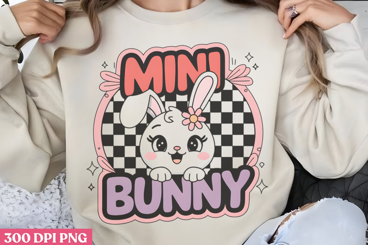 Mini bunny PNG, Design Easter Sublimation PNG