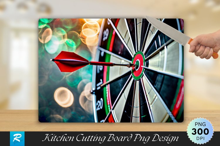 Dartboard Cutting Board Sublimation Design