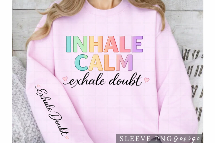 Inhale Calm Exhale Doubt Rainbow Mental Health Shirt with