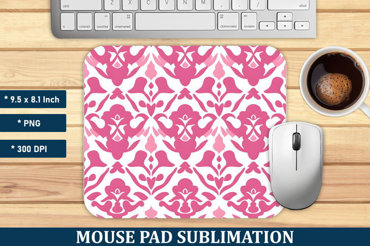 Pink Moroccan Pattern Mouse Pad | Mouse Pad Sublimation