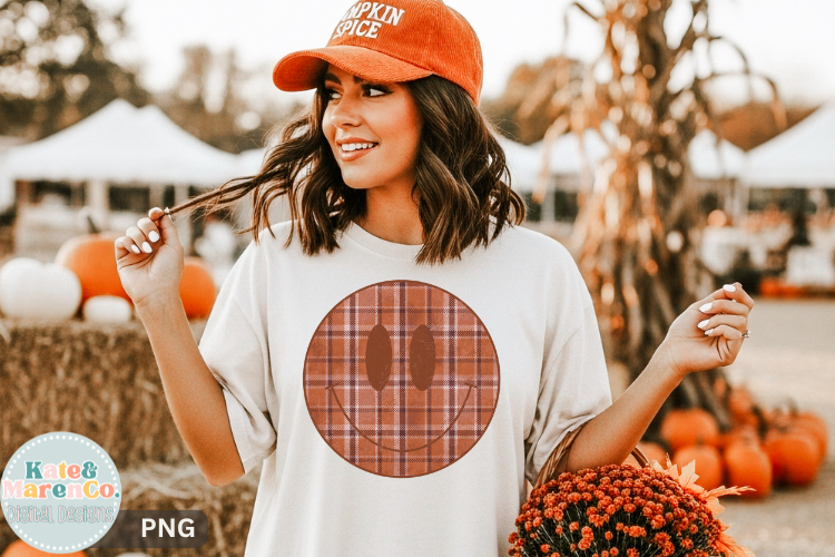 Fall Smile PNG | Retro Fall PNG | Preppy Autumn PNG